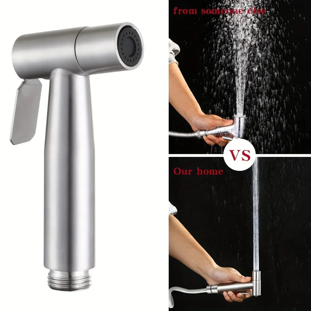 2 stainless steel toilet spray, toilet manual shower, hand-held spray, advanced spray, toilet water-saving shower head.