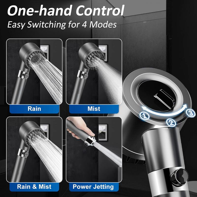 SLOWEN Supercharged Shower Head Shower Set Household Handheld Shower Head Bathroom Bracket