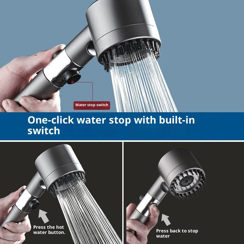 SLOWEN Supercharged Shower Head Shower Set Household Handheld Shower Head Bathroom Bracket